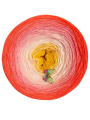 Motek Ombre bawełna/akryl  ba 497 ( słoneczny żółty / jasny róż /baby rose / Róż /koral /