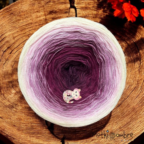 Motek Ombre bawełna/akryl  ba 500 (wino/jezyna/wrzos/baby rose /ecru)