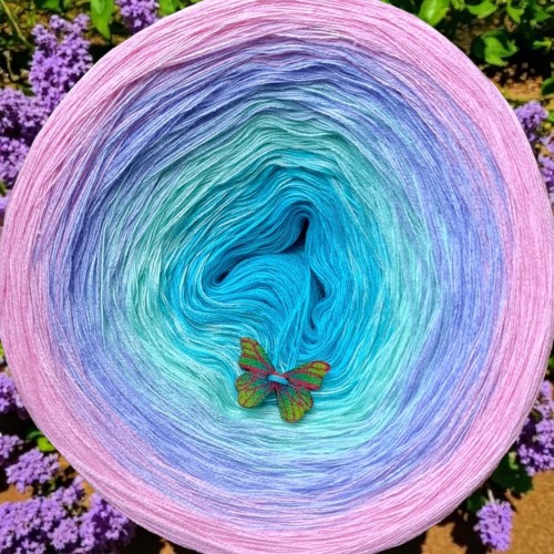 Motek Ombre bawełna/akryl BA 725( riviera/pistacka/lawenda/róż) 