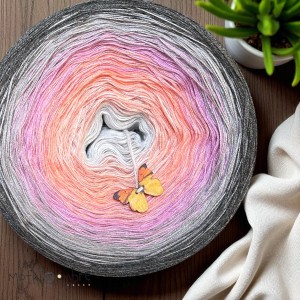 Motek Ombre bawełna/akryl BA 475(jasny szary/ brzoskwinia/wrzos/szary/grafit)