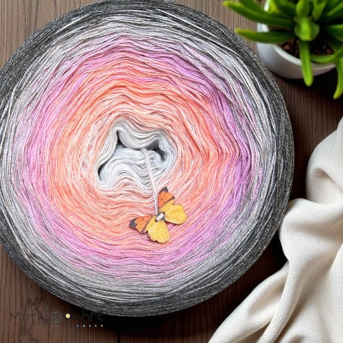 Motek Ombre bawełna/akryl BA 475(jasny szary/ brzoskwinia/wrzos/szary/grafit)