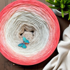 Motek Ombre bawełna/akryl BA 471 ( beż/zimny beż/ecru/mango/koral)