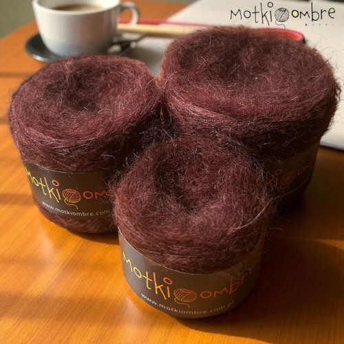 Mohair Fluffy  by Motki Ombre- czekolada