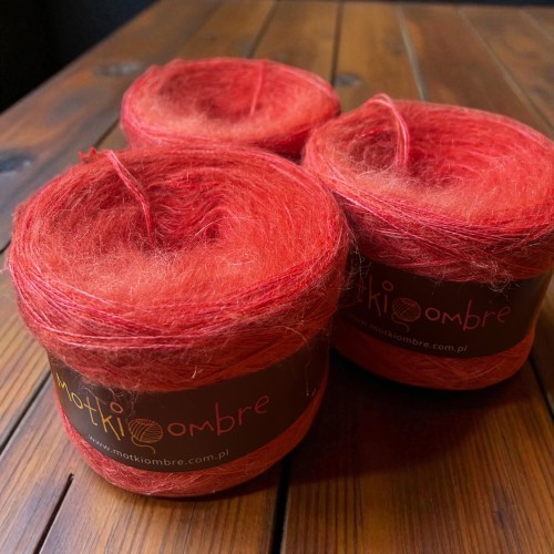 Włóczka na sweter ZS 29 z moherem  KORAL 1200m