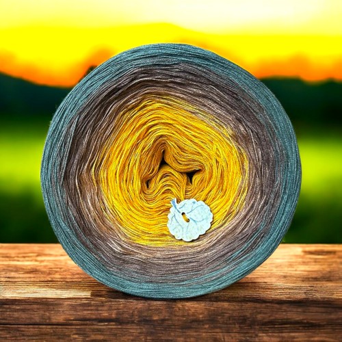 Motek Ombre bawełna/akryl  ba 508 (kurkuma/ciemny żółty /mokka/orzech/khaki ) 