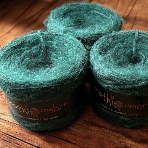 Włóczka na sweter ZS43 merino pure +moher  ZIELEŃ 1200 m  