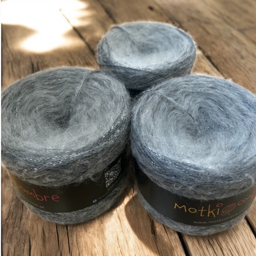 Włóczka na sweter ZS44 merino pure +moher  CIEMNY SZARY 1200 m   (1)