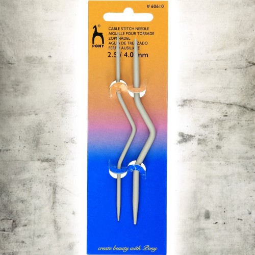 	  	Druty do warkoczy teflonowe PONY - zakrzywione - 60610 - 2szt./opak