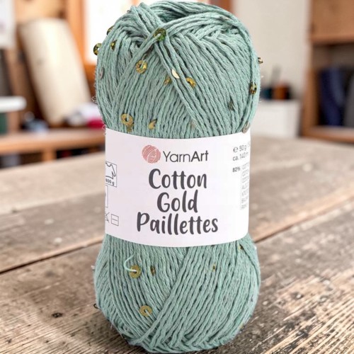 Włóczka Cotton Gold Paillettes kol  7113