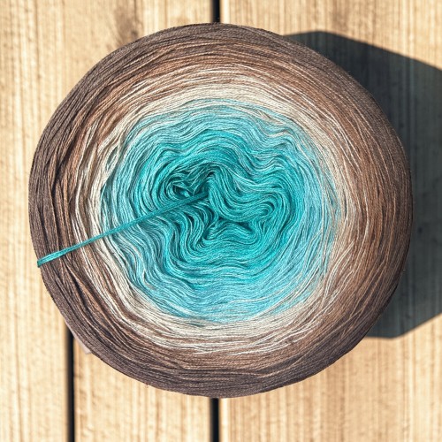 Motek Ombre bawełna/akryl  BA 516 (opał/patyna/ecru/mokka orzech ) 