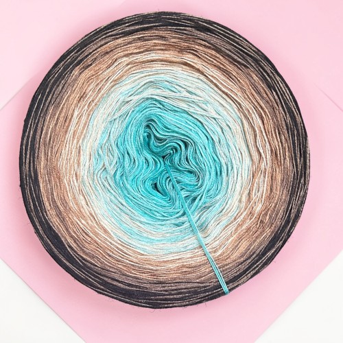 Motek Ombre bawełna/akryl  NP001 (opal/patyna/ecru/mokka/orzech/gorzka czekolada ) 