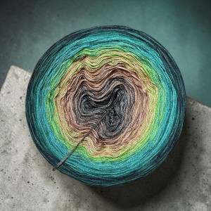 Motek Ombre bawełna/akryl  NP005 ( grafit/orzech/mokka/paproc/szmaragd/butelkowa zieleń/czarny ) 