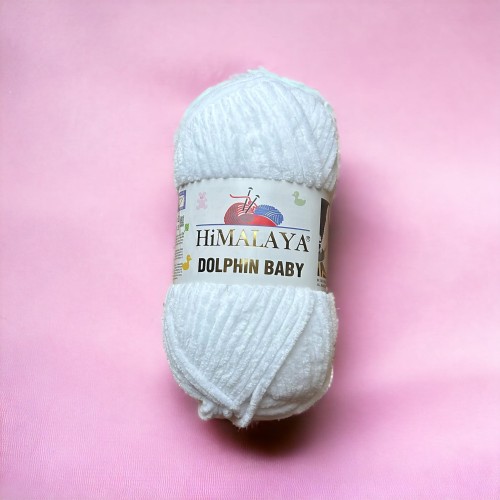 Włóczka Himalaya Dolphin Baby kol 80301-biały