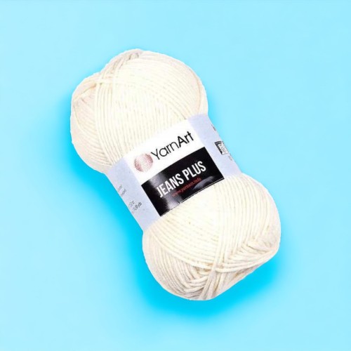 Włóczka Yarn Art Jeans Plus kol 03 ECRU
