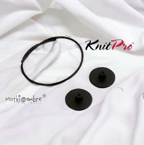 Zyłka do łączenia z drutami Knit Pro 60 cm czarna 