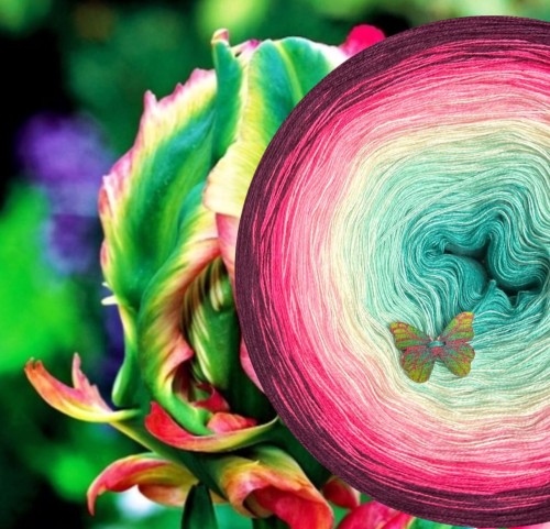 Motek Ombre bawełna/akryl BA 448 (opal/pistacja/wanilia/róż/fuksja/wino) 