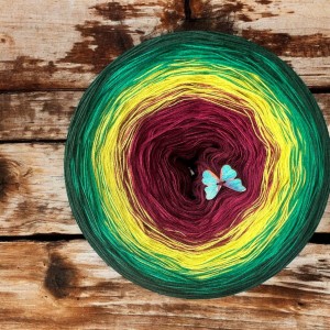 Motek Ombre bawełna/akryl BA 458 (wino/jeżyna/kiwi/absynt/butelkowa zieleń)