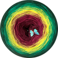 Motek Ombre bawełna/akryl BA 458 (wino/jeżyna/kiwi/absynt/butelkowa zieleń)