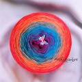 Motek Ombre Cotton 100% C18(jeżyna/jasny petrol/orange/jasny czerwony)