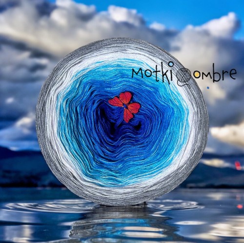 Motek Ombre bawełna/akryl BA 463 (lazur/niebieski/capri/biały/szary)
