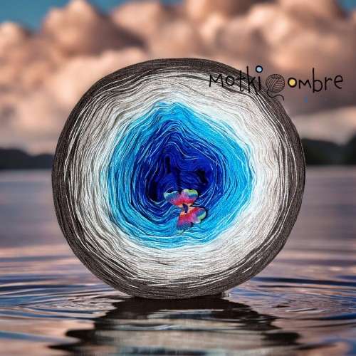Motek Ombre bawełna/akryl BA 467 (lazur/capri/ecru/beż/orzech)