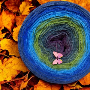 Motek Ombre bawełna/akryl BA 483 ( c.fiolet/szmaragd/paproć/niebieski/lazur/atlantic blue)