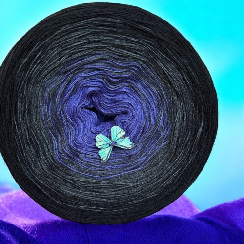 Motek Ombre merino/akryl  MA323( ultrafiolet/grafit/czarny)